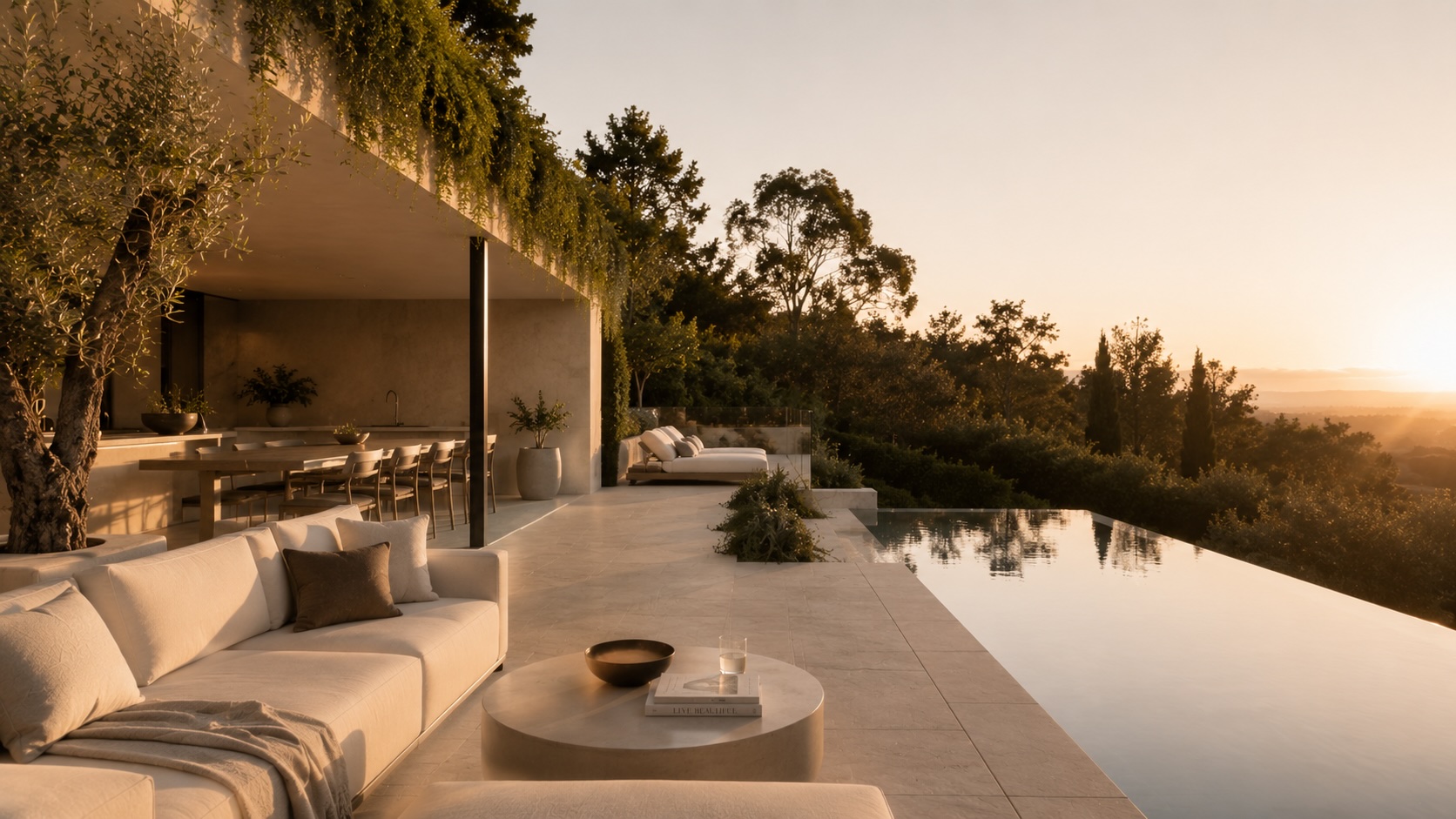 Pool and entertaining area — Toorak